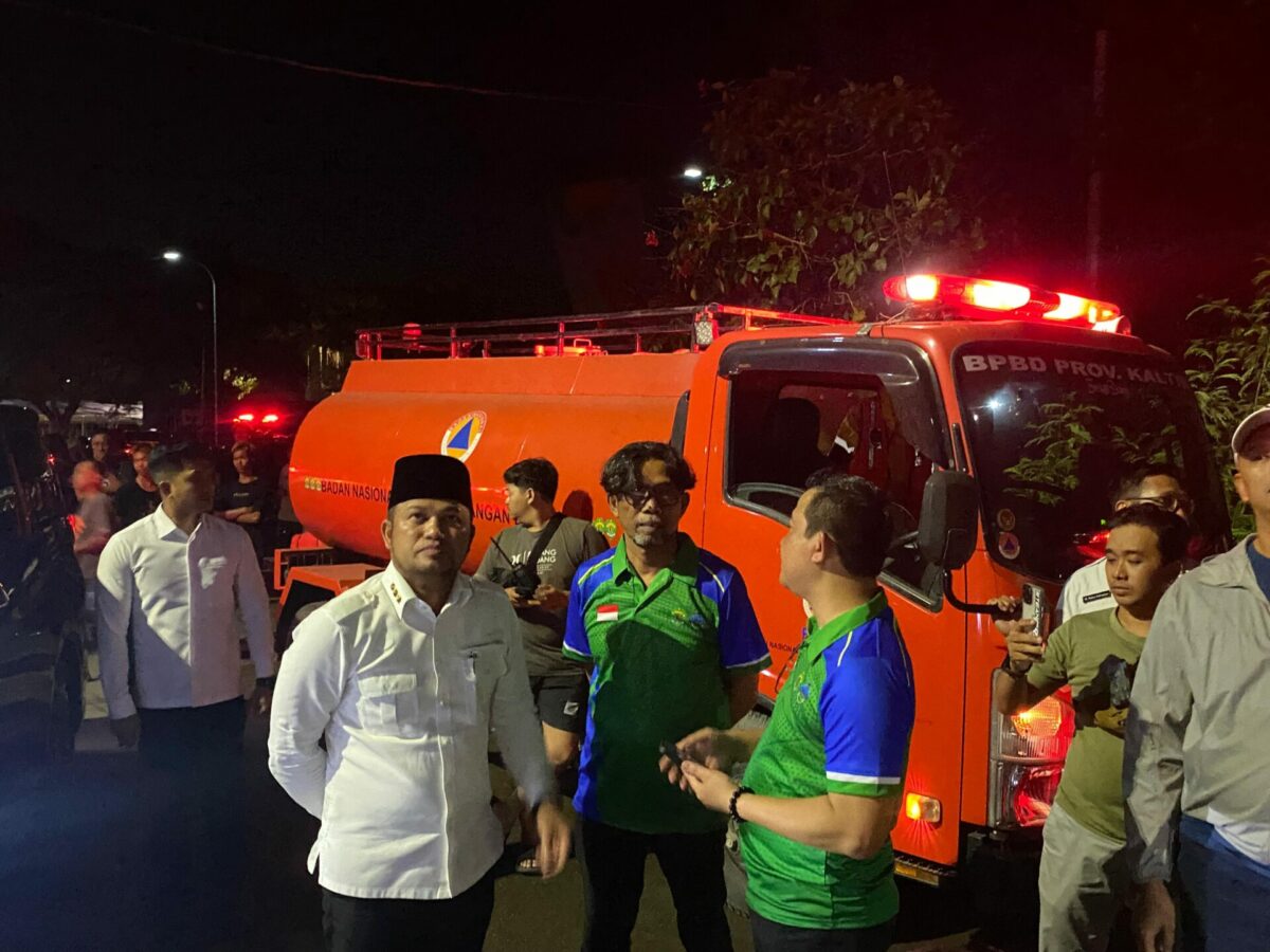 Gubernur Kaltim Tinjau Langsung Kebakaran Wisma Atlet